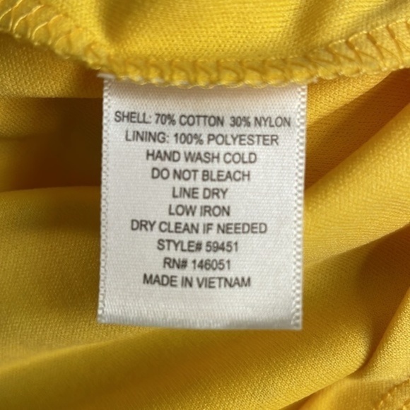 MONTEAU golden yellow flutter cap sleeve dress. Fully lined. Size medium. EUC - Picture 11 of 11